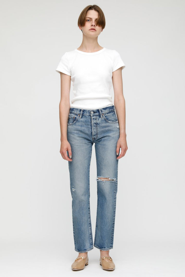 Moussy Denim - MV County Straight Leg Jean in Blu 110