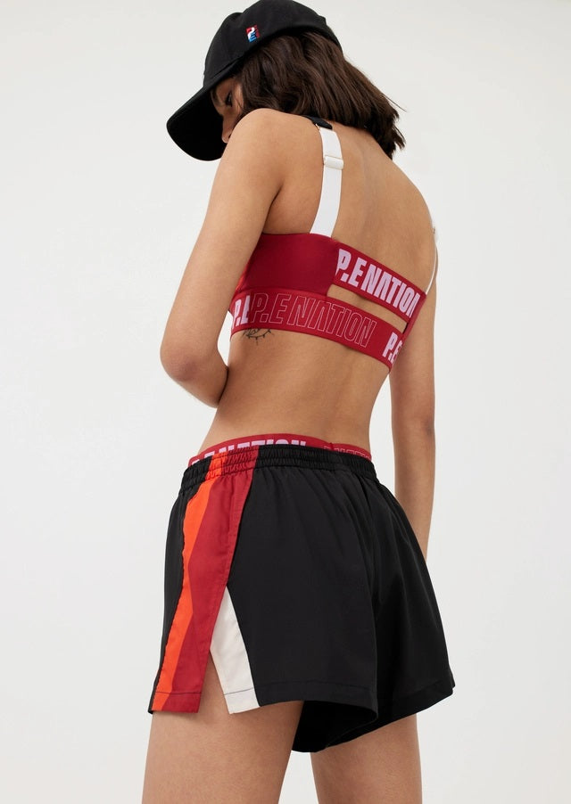 P.E NATION - Courtside Sports Bra in Black