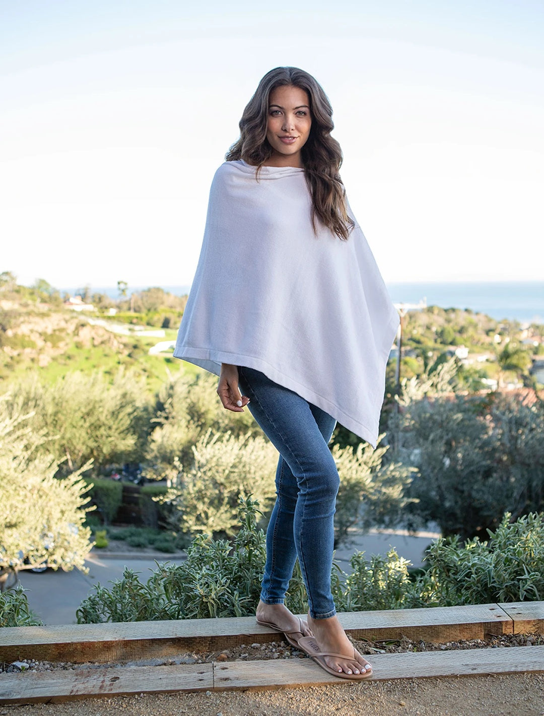 Barefoot Dreams - Cozychic Ultra Lite Poncho in Sea Salt