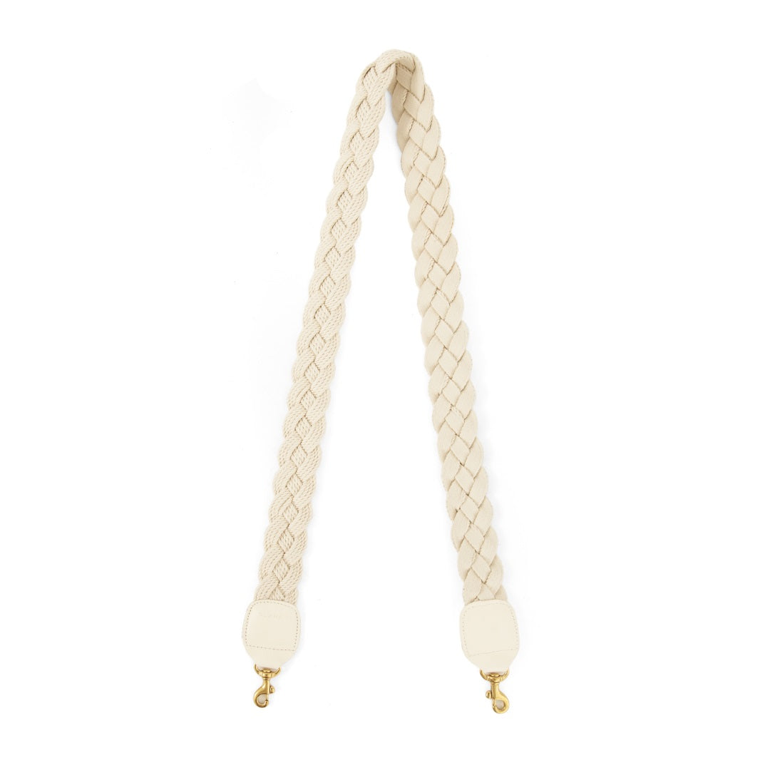 Clare V. - Crossbody Strap in Cream Braided Rope
