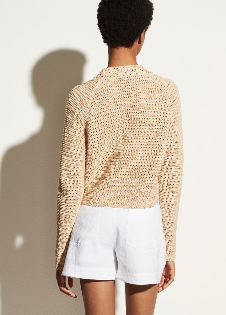 Vince - Crochet Cardigan in Straw