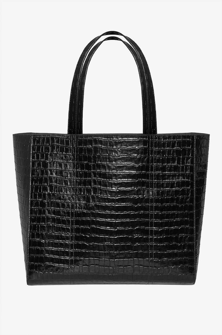 Anine Bing - Croco Tote in Black