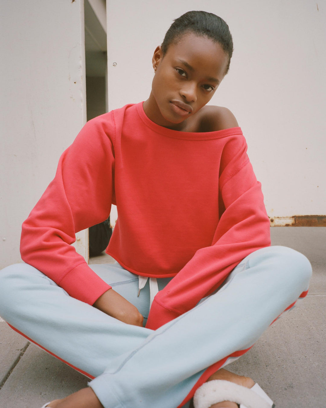 Rag & Bone - Cropped Pullover in True Red