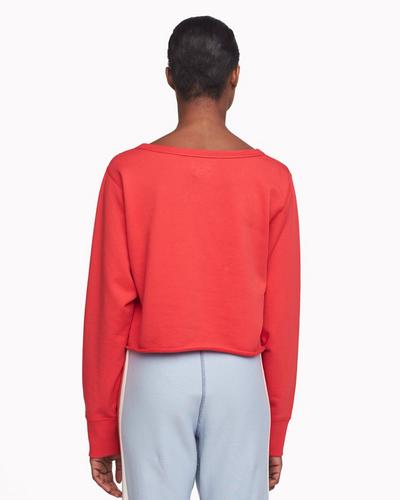 Rag & Bone - Cropped Pullover in True Red