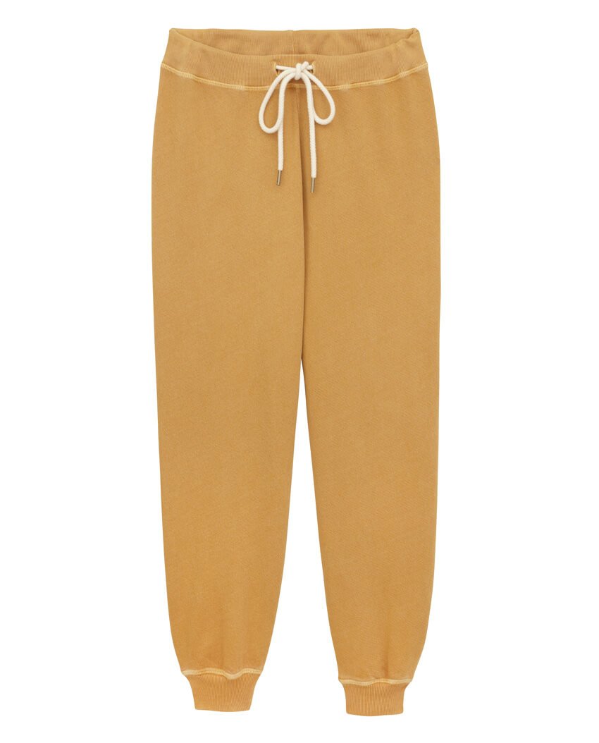 The Great - The Cropped Sweatpant in Mustard
