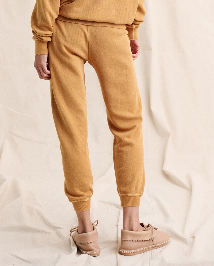 The Great - The Cropped Sweatpant in Mustard