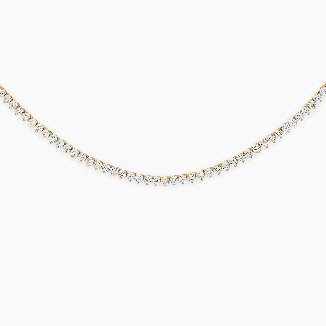Alexa Leigh - 16" Crystal Tennis Necklace in Gold