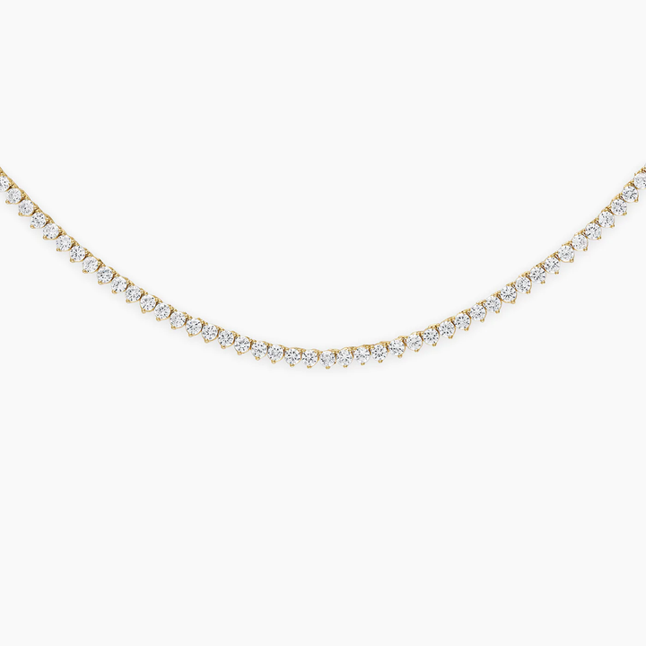 Alexa Leigh - 16" Crystal Tennis Necklace in Gold