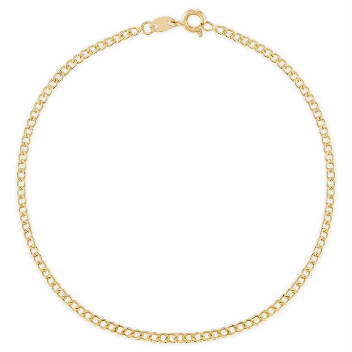 Alexa Leigh - 16" Mini Curb Chain Necklace in Yellow Gold