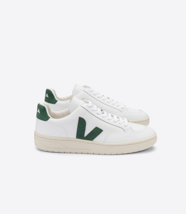 Veja - V-12 Leather Sneakers in Extra-White Cyprus