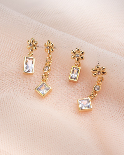 LUV AJ - Daisy Chain Studs Set in Gold
