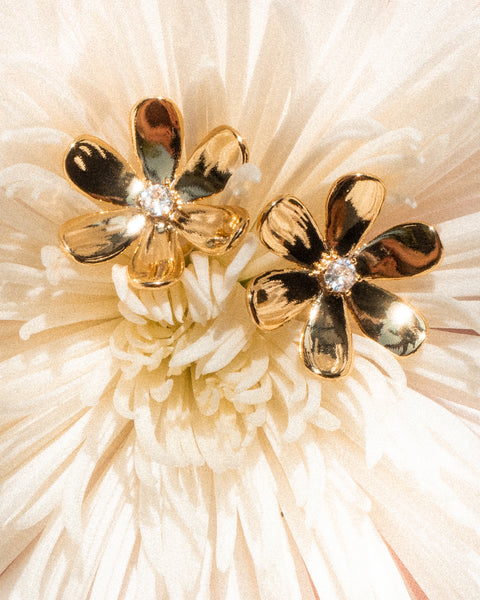 LUV AJ - Daisy Statement Studs in Gold