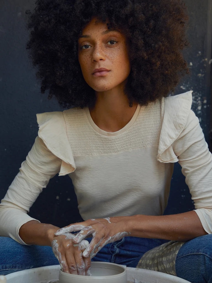 Nation LTD - Dalila Victorian Tee in Antique