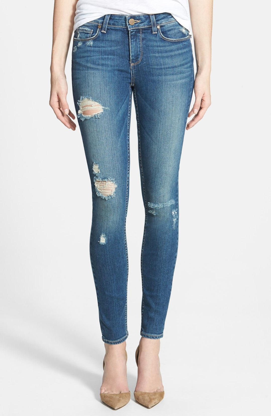 Paige Premium Denim - Verdugo Ultra Skinny in Danica Destroyed