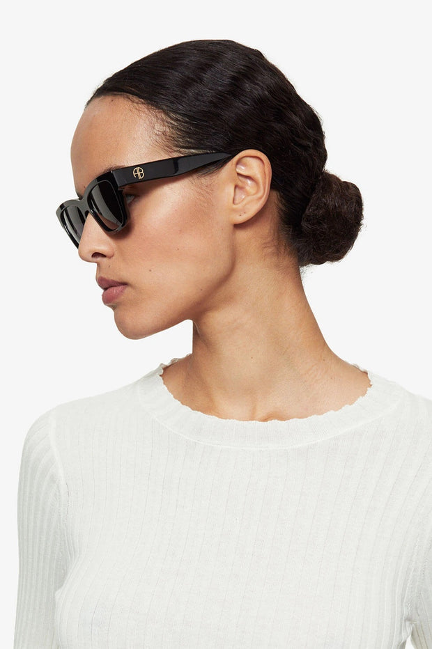 Anine Bing - Daria Sunglasses in Black | Genius