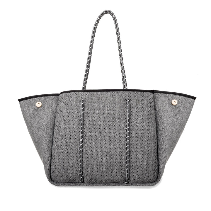 Annabel Ingall - Sporty Spice Neoprene Tote in Dark Heather with Charcoal Straps