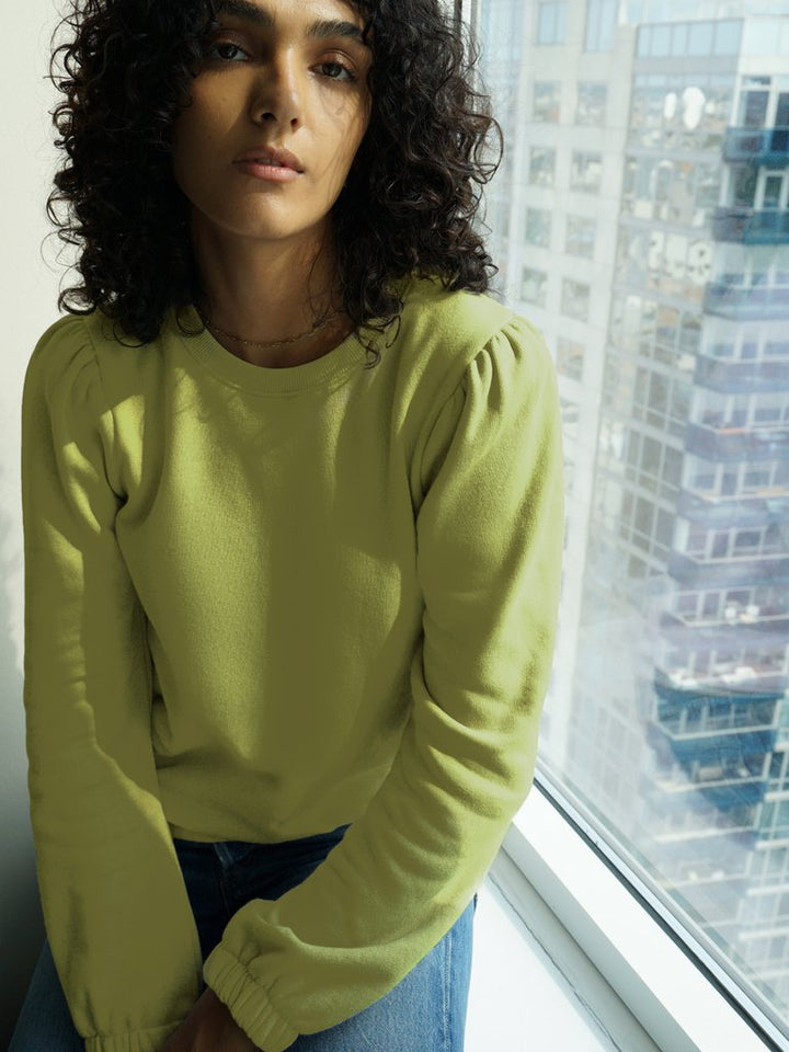 Nation LTD - Daryl Femme Sweatshirt in Olive Clothing - Sweatshirts