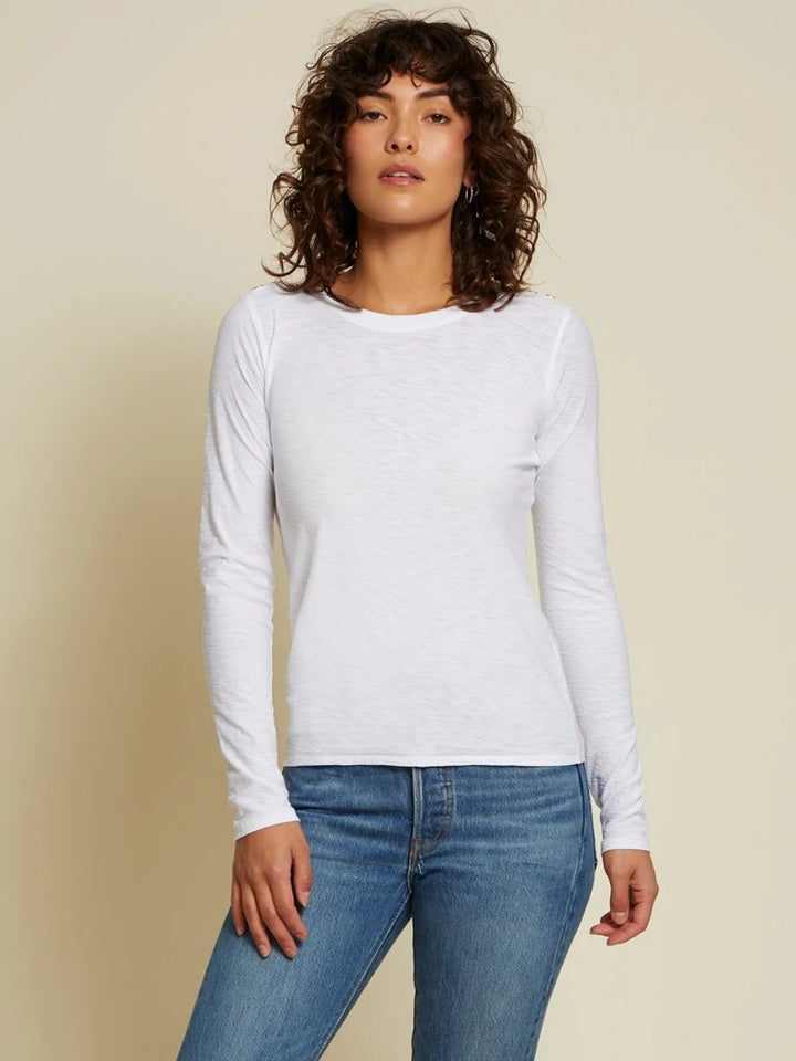 Nation LTD - Dasha Snap Shoulder Tee in White