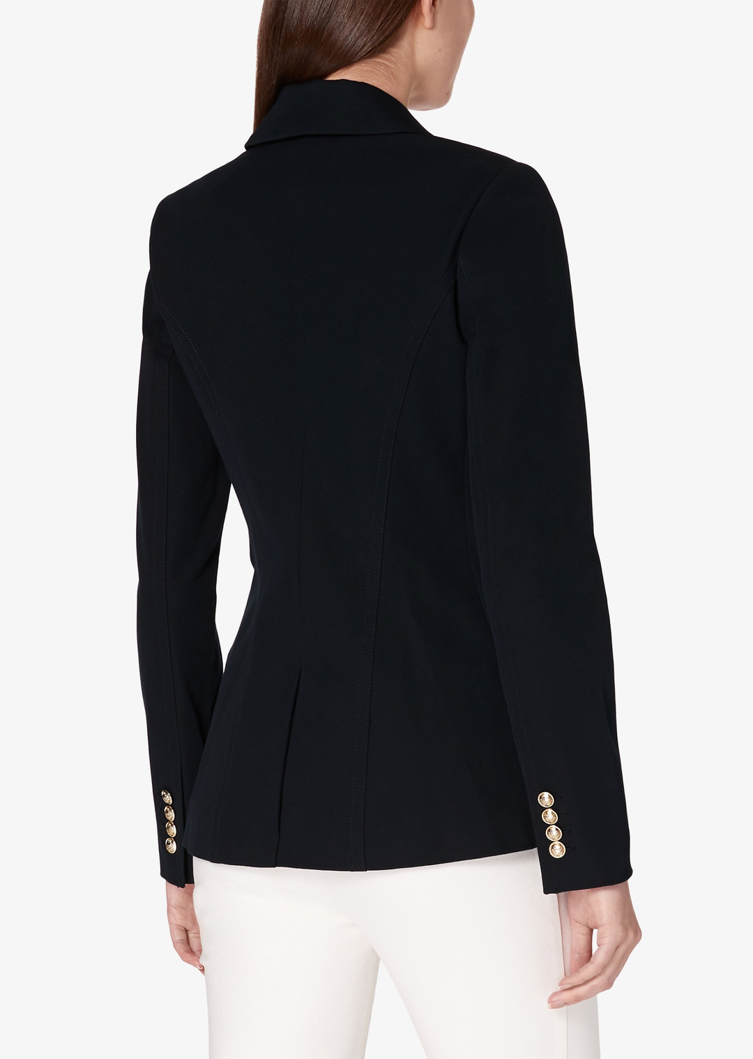 Derek Lam 10 Crosby - Rodeo Double Breasted Blazer w/ Sailor Buttons in Black