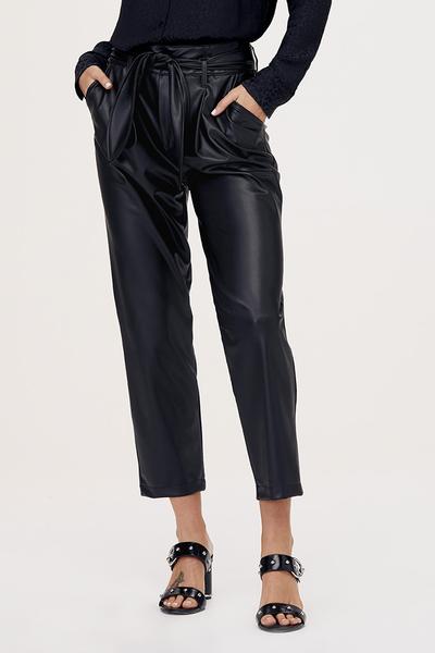 David Lerner - Lexi Belted Paperbag Waist Trouser in Black Default
