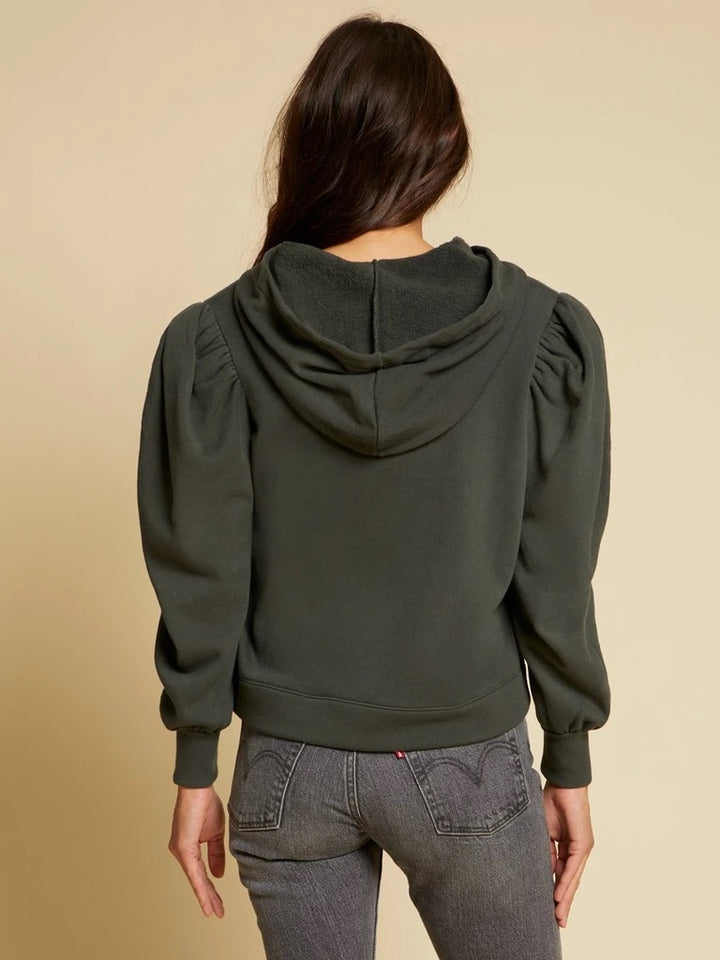 Nation LTD - Davina Cropped Hoodie in Jet Black