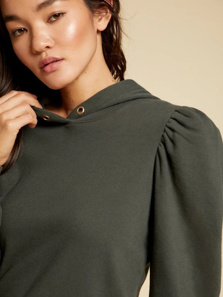 Nation LTD - Davina Cropped Hoodie in Jet Black Sweatshirts