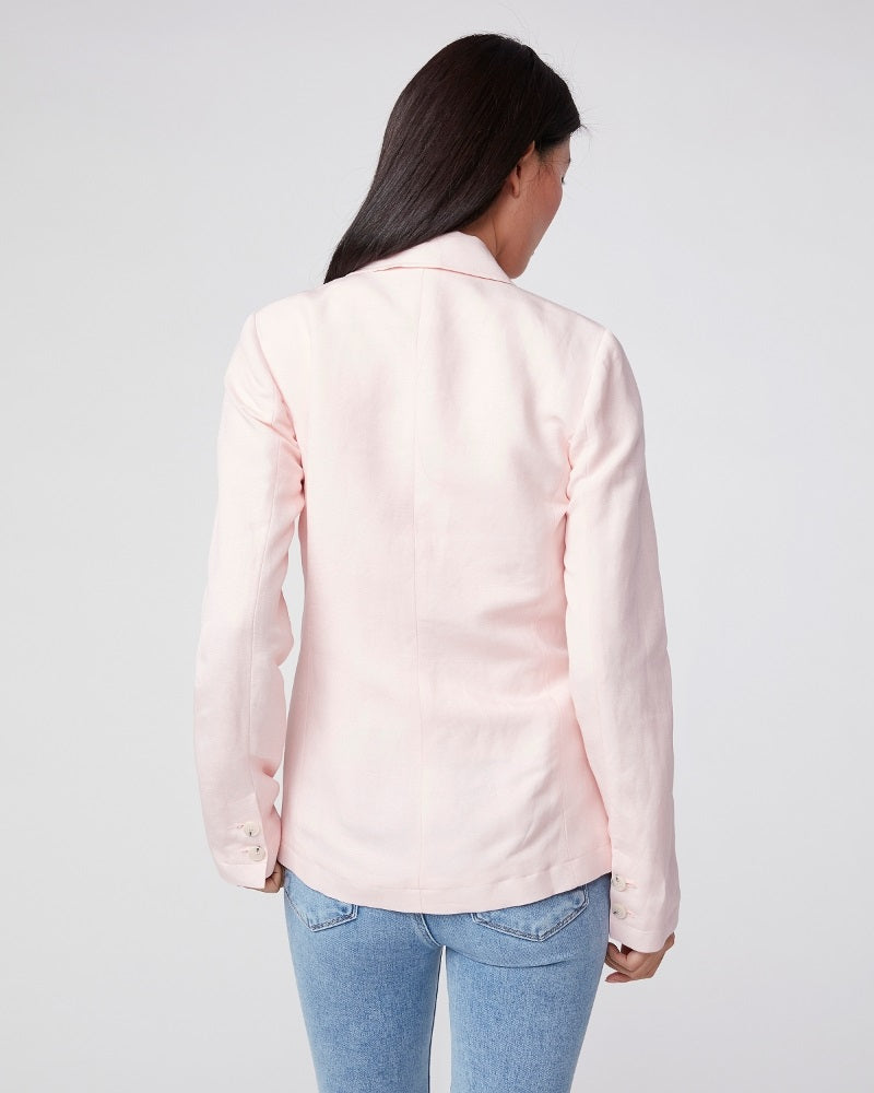 Paige Premium Denim - Dawson Blazer in Pearl Pink Jacket