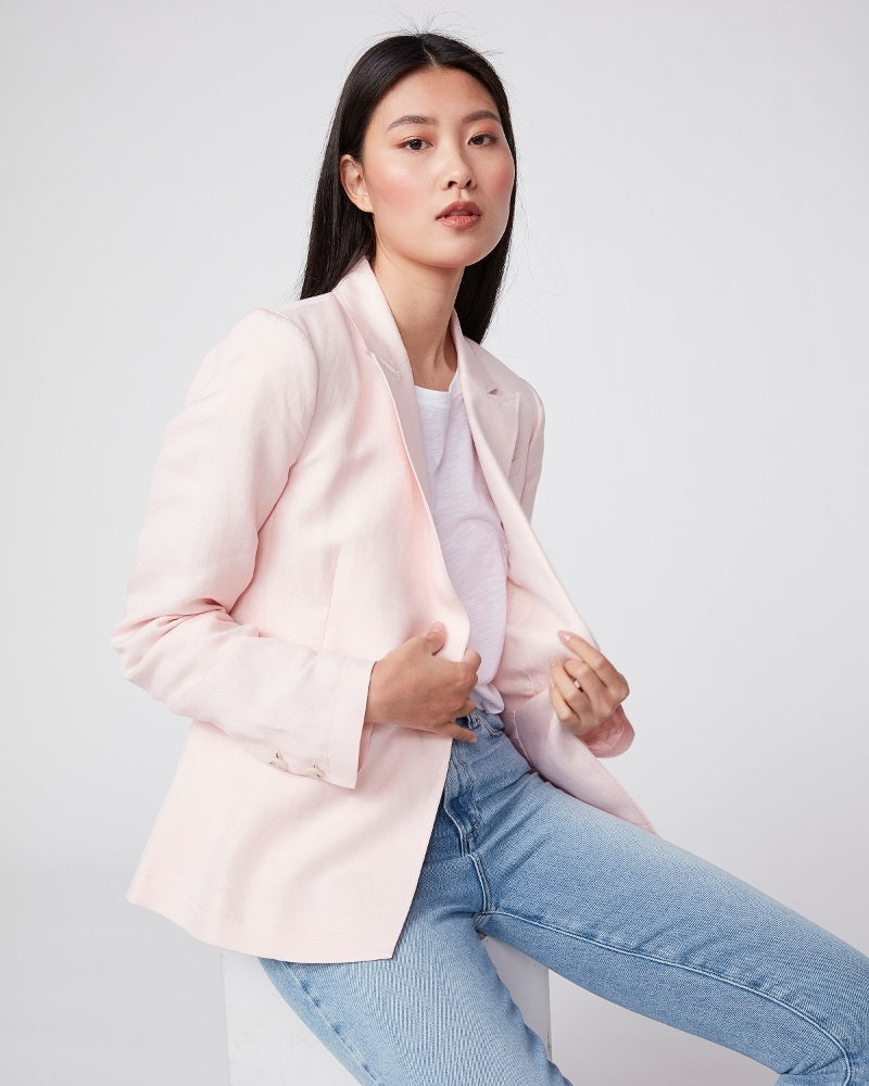 Paige Premium Denim - Dawson Blazer in Pearl Pink