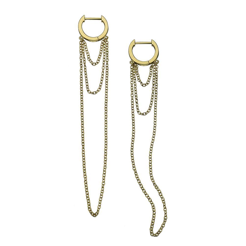 Jennifer Zeuner - Elmar Earrings 14K Yellow Gold Plated Silver