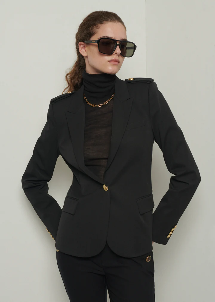 Derek Lam 10 Crosby - Arthur Single-Breasted Jacket in Black Jacket
