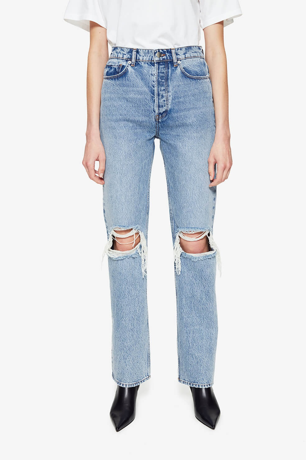 Anine Bing - Kat Jean in Destructed Light Blue