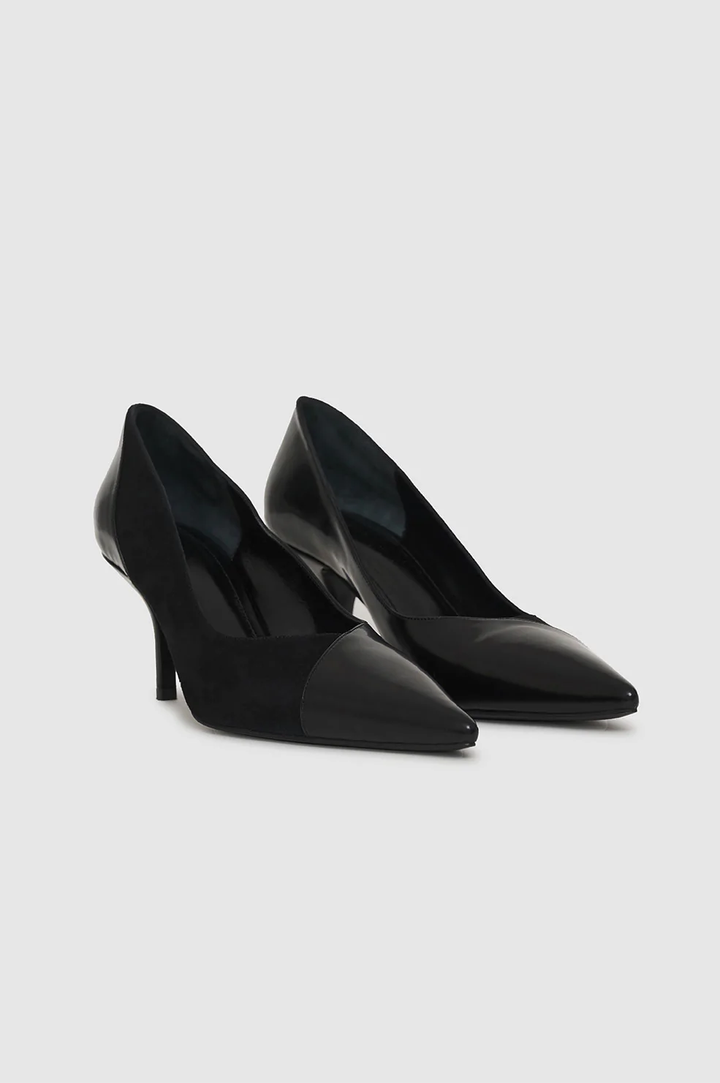 Anine Bing - Devon Pumps in High-Shine And Matte Black