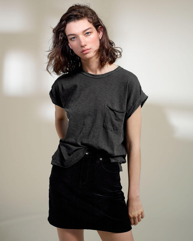 Rag & Bone - Dive Skirt in Black Velvet