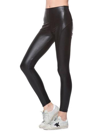 David Lerner Seamed High Rise Vegan Leather Legging