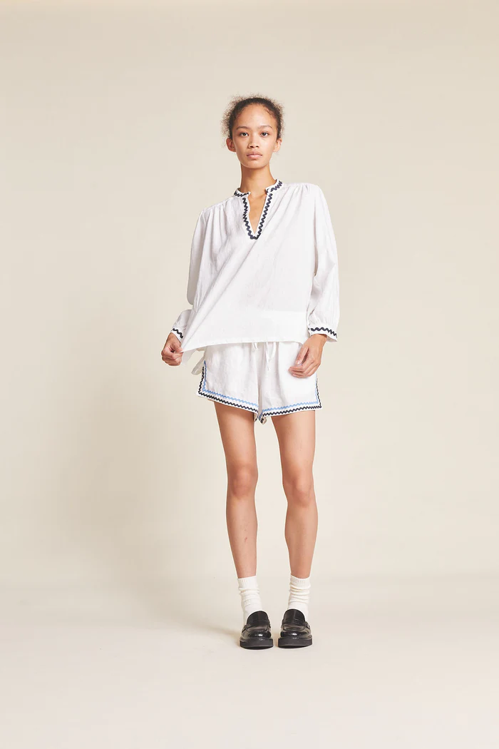 Trovata - Dora Short in White w/ Ric Rac