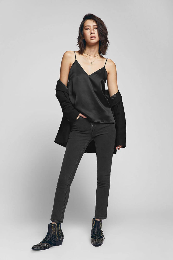 Anine Bing - Gwyneth Silk Camisole in Black