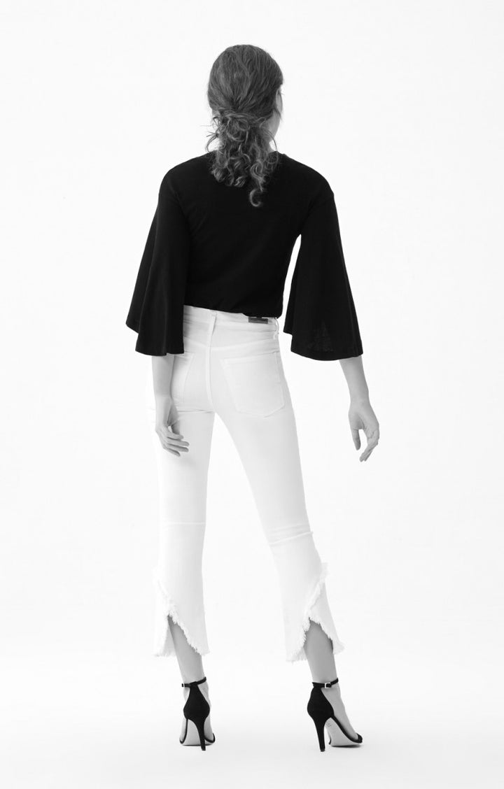 Citizens of Humanity - Drew Fray High Rise Crop Flare in Optic White