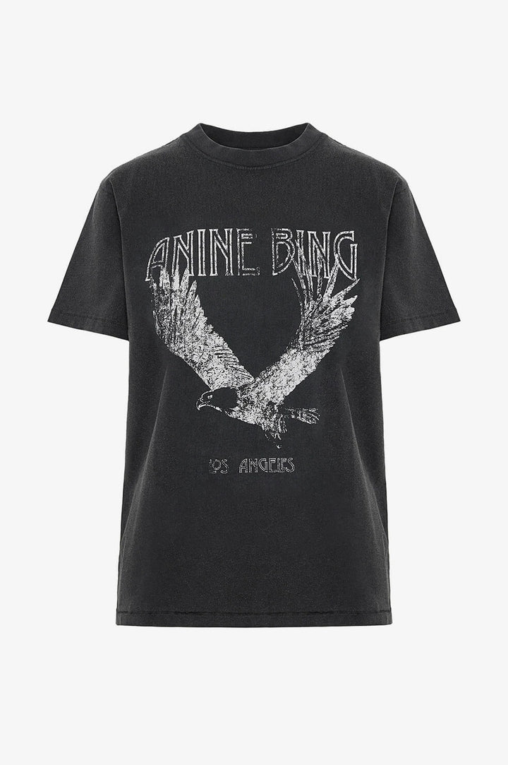 Anine Bing - Lili Eagle Tee in Washed Black