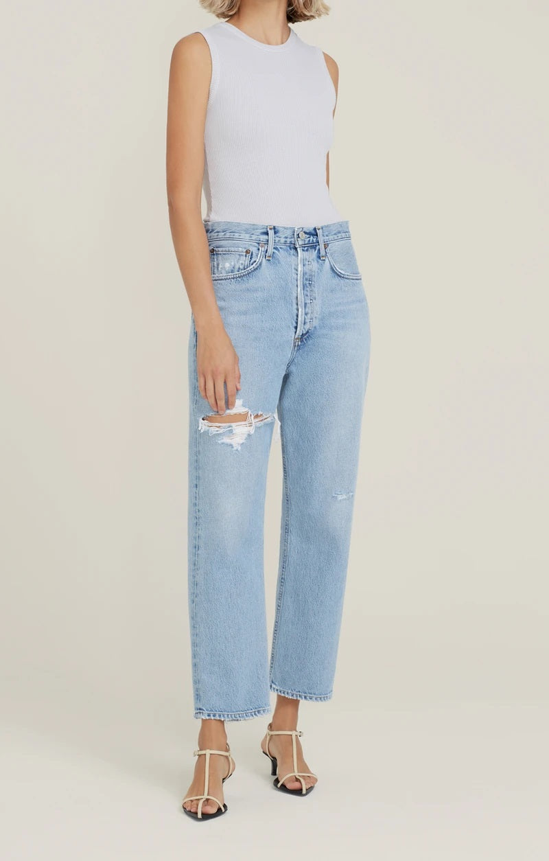 AGOLDE Denim - 90's Crop Pant in Echo