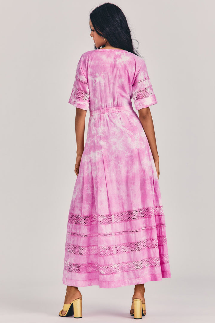 Love Shack Fancy - Edie Dress in Begonia Hand Dye