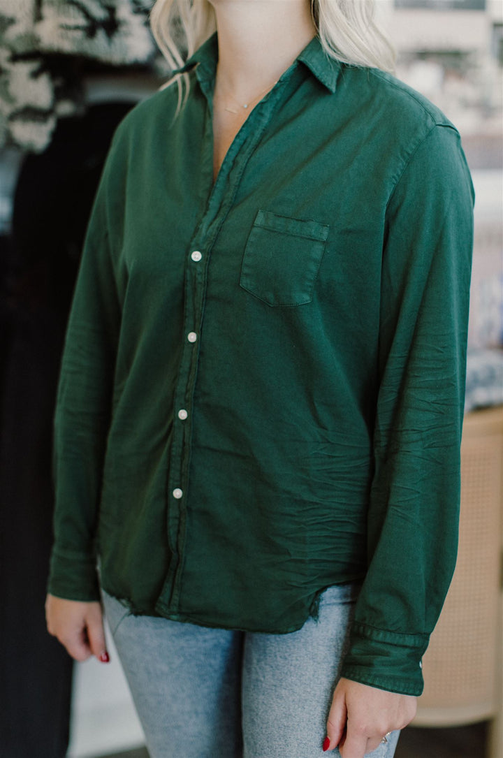 Frank & Eileen - Eileen Woven Button Up Shirt in Forest