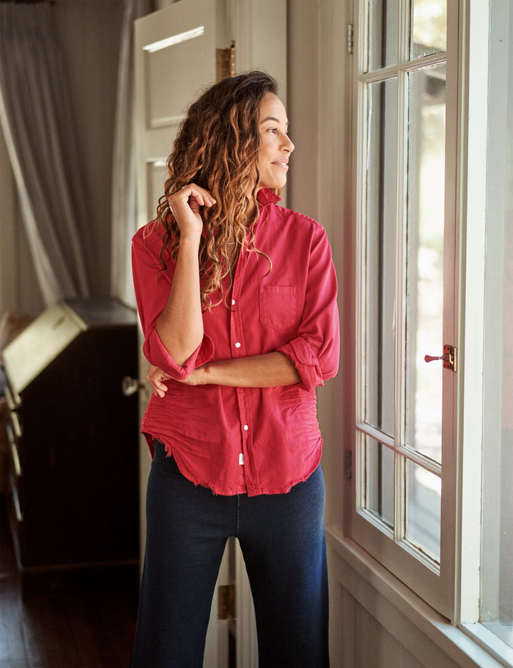 Frank & Eileen - Eileen Woven Button Up in Kiss