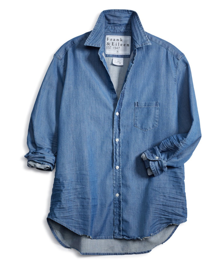 Frank & Eileen - Eileen Woven Button Up in Vintage Stonewashed Indigo