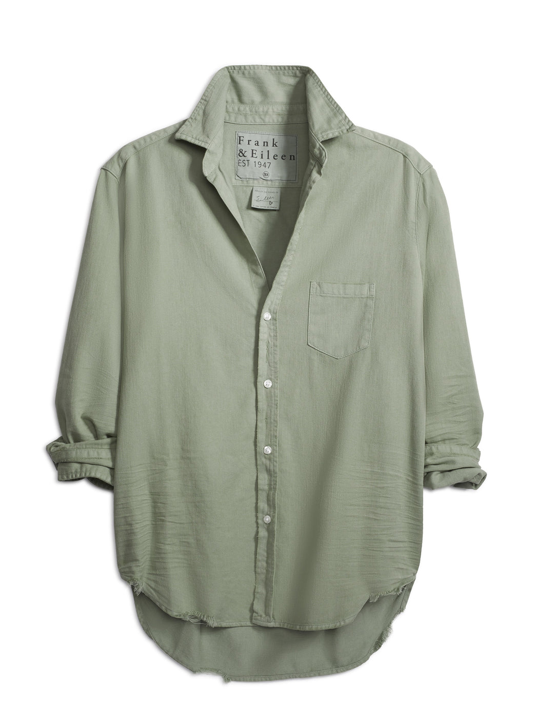 Frank & Eileen - Eileen Woven Button Up in Washed Green