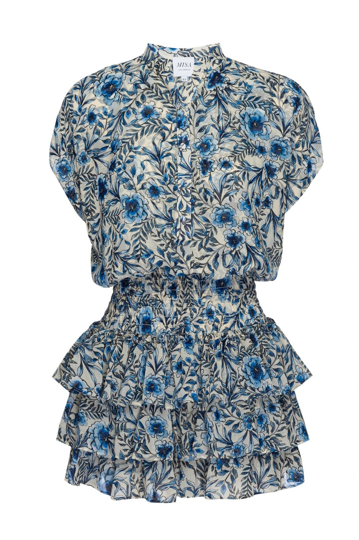 Misa - Eloisa Dress in Indigo Blooms