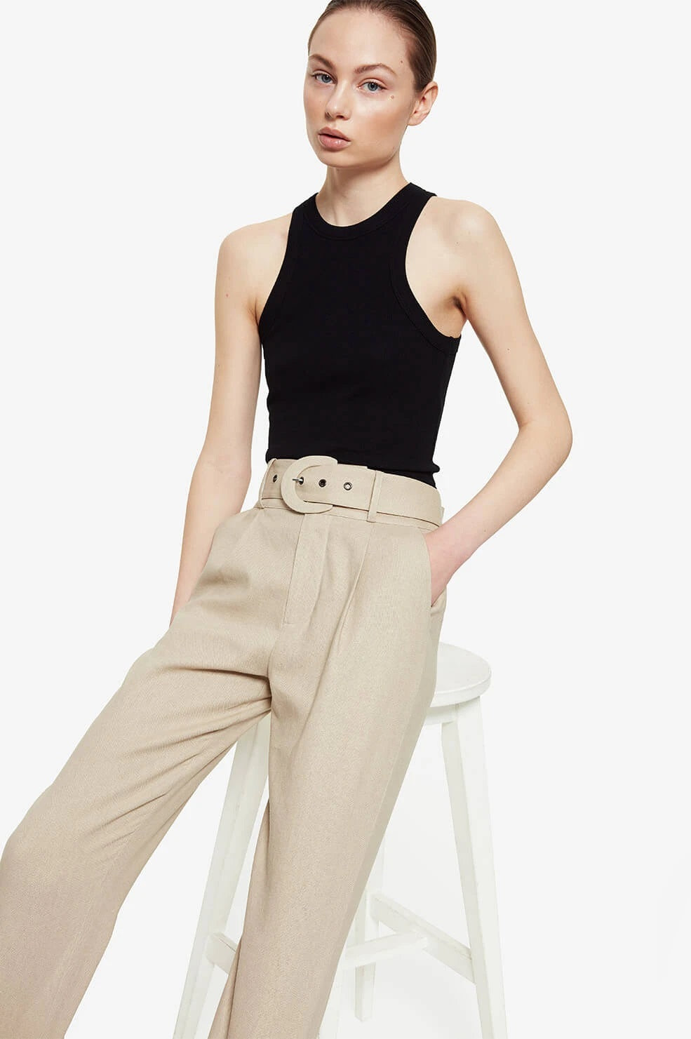 Anine Bing - Elyse Trouser in Oat