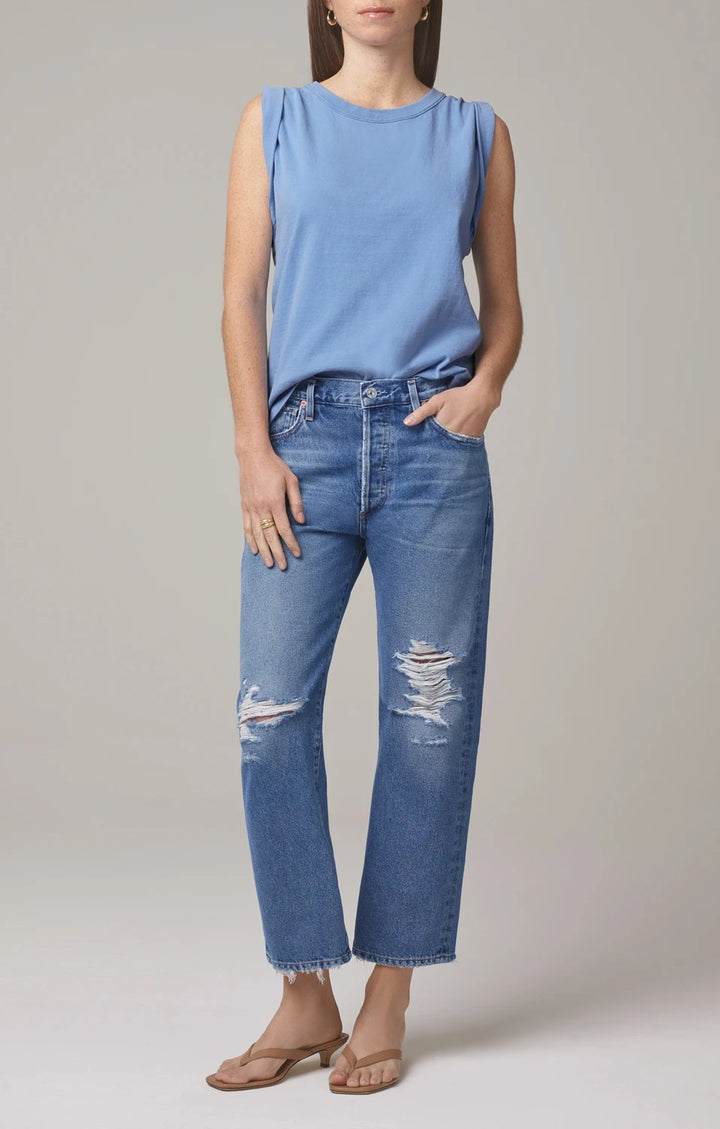 Citizens of Humanity - Emery High Rise Relaxed Cropped Jeans in Wistful