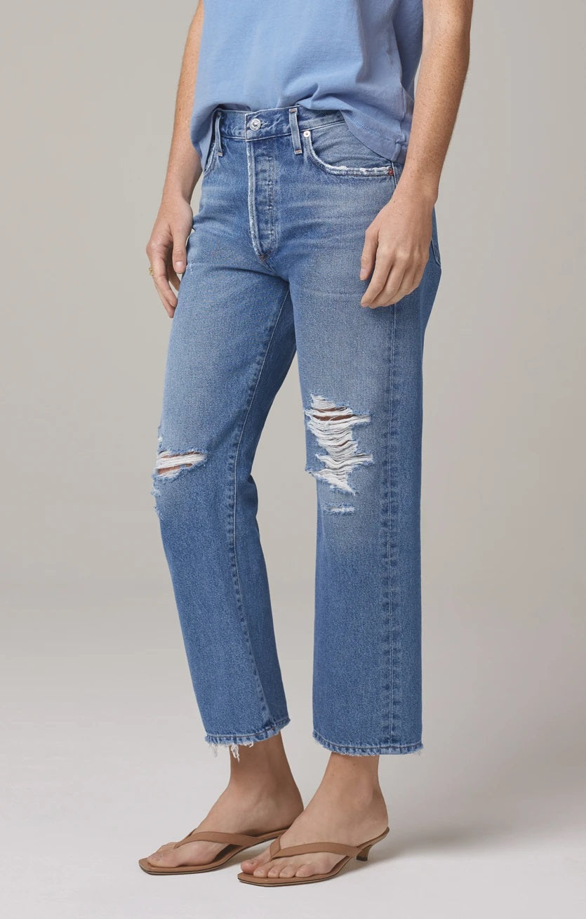 Citizens of Humanity - Emery High Rise Relaxed Cropped Jeans in Wistful