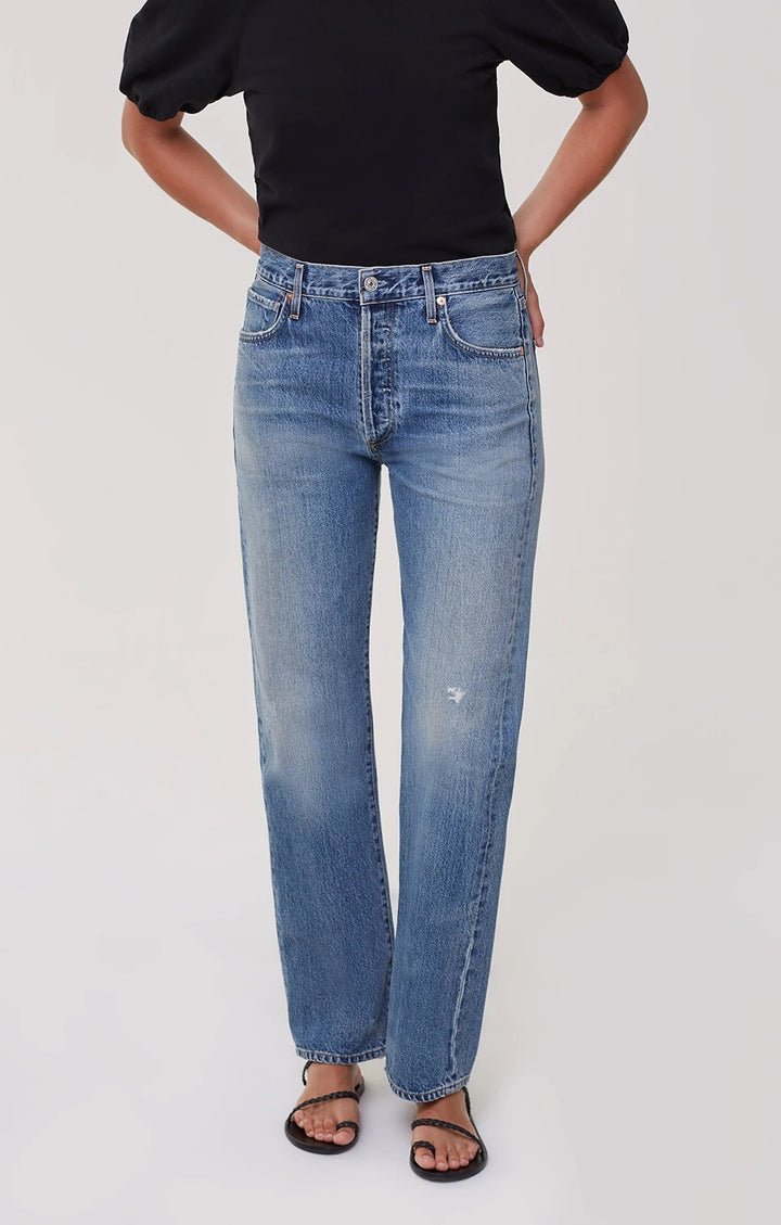 Citizens of Humanity - Emery Long Mid Rise Relaxed Straight Leg in Swedish Blue