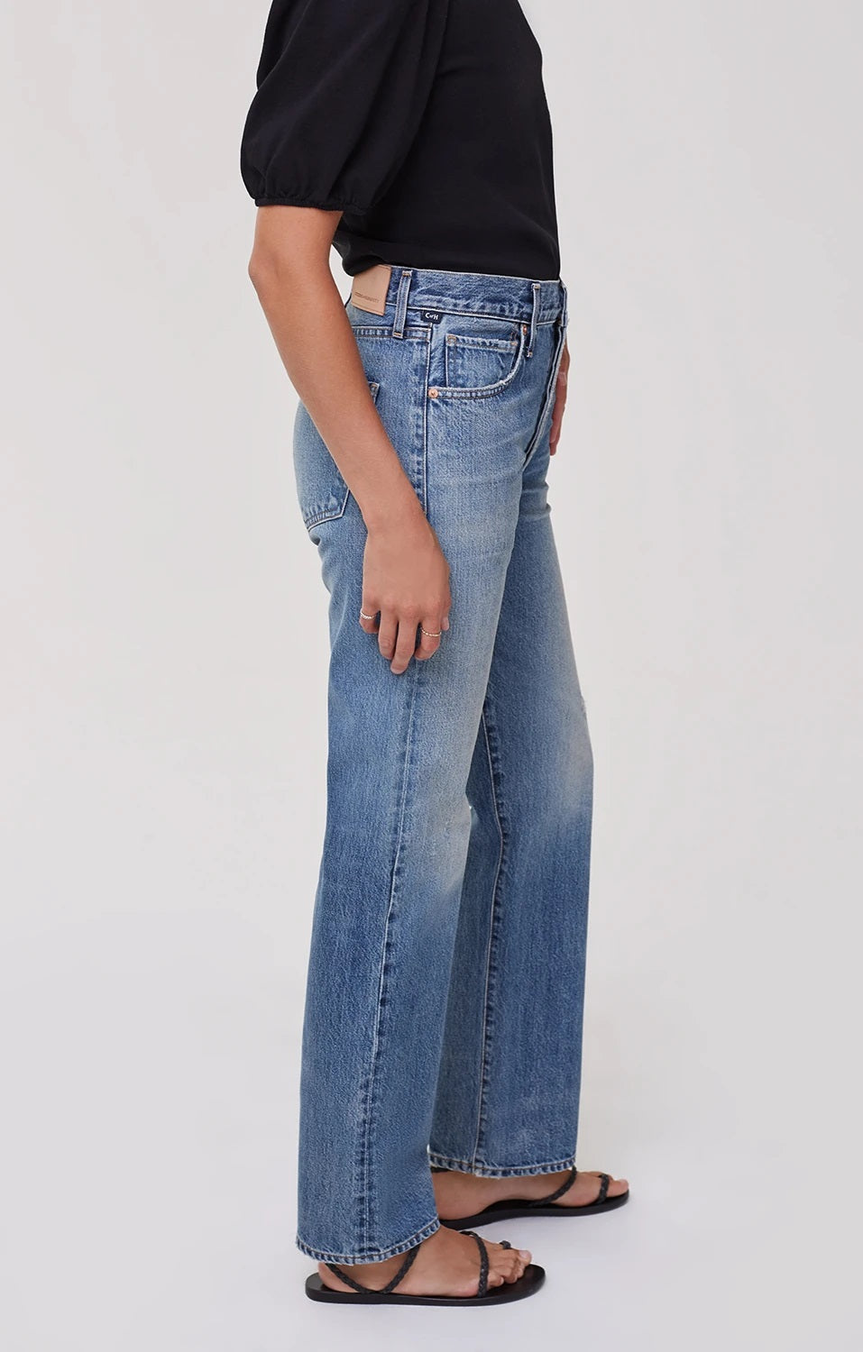 Citizens of Humanity - Emery Long Mid Rise Relaxed Straight Leg in Swedish Blue